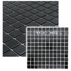 Pastilhas de Vidro Preta Brilhante 30x30cm