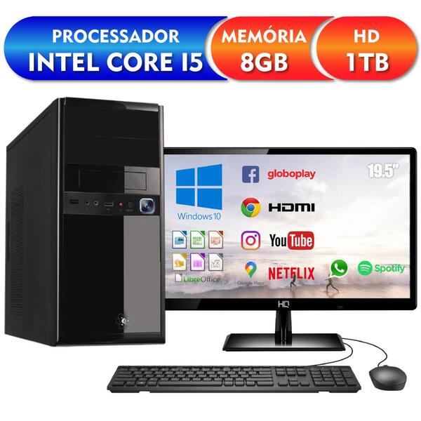 Pc Completo Intel Core I5 8gb Hd 1tb 19  Windows 10 Quantum