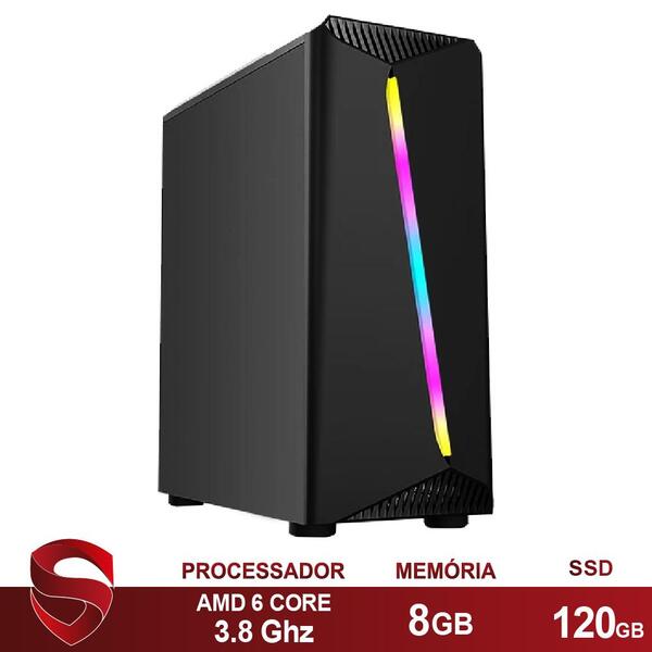 Pc Gamer Amd 6-core Cpu 3.8ghz 8gb (placa De Vídeo Radeon R5
