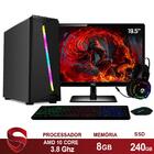 Pc Gamer Completo Amd 10-core Cpu 3.8ghz 8gb (placa De Vídeo