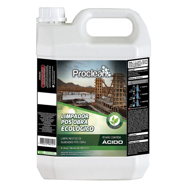 Pc Limpador Pós Obra Ecológico 5l