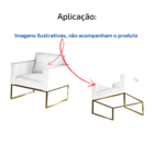 Pé Base  Multiuso Mesa Centro Poltrona Dourada Metal Aço Carb