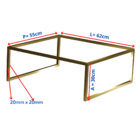Pé Base  Multiuso Mesa Centro Poltrona Dourada Metal Aço Carb