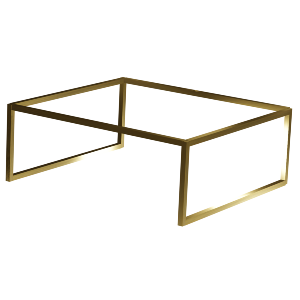 Pé Base  Multiuso Mesa Centro Poltrona Dourada Metal Aço Carb