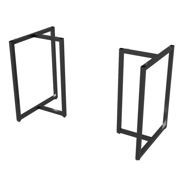 Pé Base Mesa Aparador Aço Preta Para Tampo De Madeira Pedra