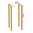 Pé Base Mesa Balcão Cor Dourada Aço Carbono Pés Para Móveis