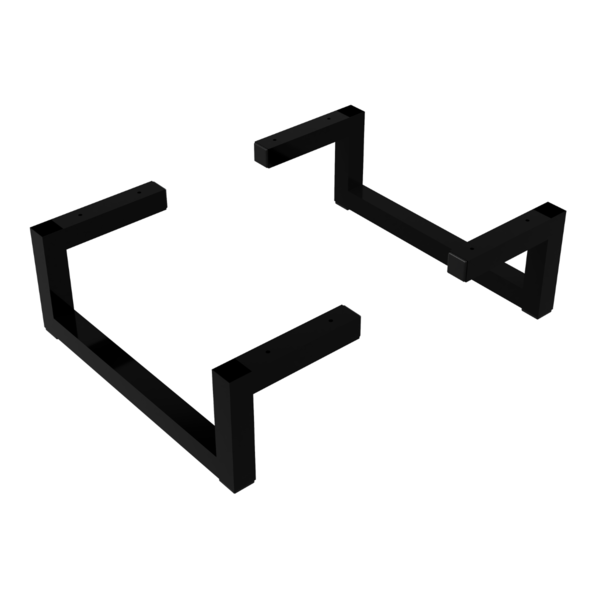 Pé Base Para Criado Cômoda Aço Carbono Cor Preta 15x40cm