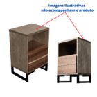 Pé Base Para Criado Cômoda Aço Carbono Cor Preta 15x40cm