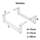 Pé Base Para Mesa De Cabeceira Criado Móveis Aço Prata
