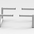 Pé Base Para Móveis Aço Rack Criado 15x40 Branco