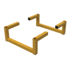 Pé Base Para Móveis Criado Aço Carbono Cor Dourada 15x40cm