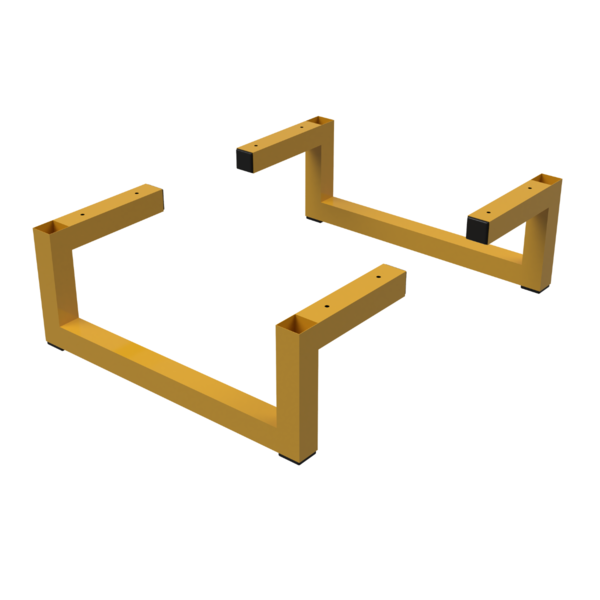 Pé Base Para Móveis Criado Aço Carbono Cor Dourada 15x40cm