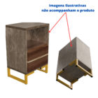 Pé Base Para Móveis Criado Aço Carbono Cor Dourada 15x40cm