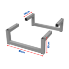 Pé Base Para Móveis Criado Cômoda Cor Prata Metal Aço Carbono