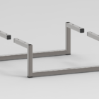 Pé Base Para Móveis Mesa De Cabeceira Criado Mudo Prata