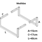 Pé Base Para Móveis Mesa De Cabeceira Criado Mudo Rose