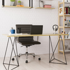 Pé Cavalete para Mesa 61cm até 25kg Preto