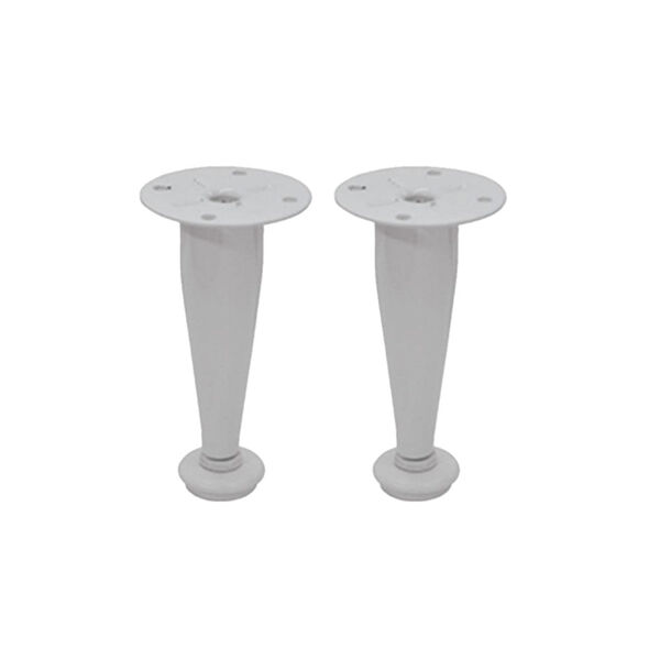 Pé Cônico Branco Fosco Para Móveis 150mm Pe Conico Regulavel