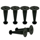 Pé Cônico Preto Fosco Para Móveis 200mm Pe Conico Regulavel P