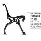 Pé De Banco Para Praça Tamanduá Em Alumínio Fundido (par)