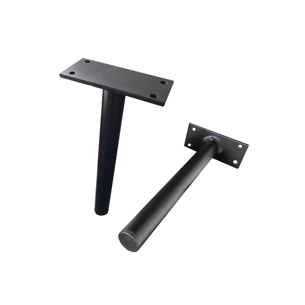 Pé De Metal 18cm Preto Multiuso Para Armário Mesas De Cabecei