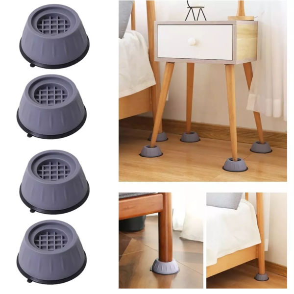 Pé Nivelador Anti Vibração Para Máquina De Lavar, Geladeira,