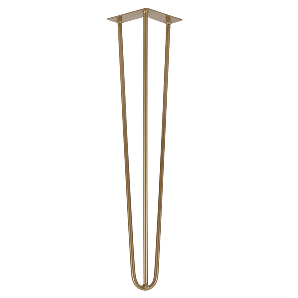 Pé para Cama Aço Carbono 50cm 120kg Dourado Hairpin Leg 1 peça