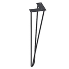Pé para Cama Aço Carbono 50cm 120kg Preto Hairpin Leg 1 peça