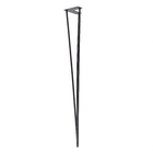 Pé para Cama Aço Carbono 70cm 120kg Preto Hairpin Leg 1 peça