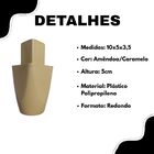 Pé Para Guarda Roupas 4 Unidades Roupeiro Redondo Ian Amêndoa