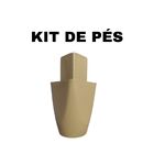 Pé Para Guarda Roupas 4 Unidades Roupeiro Redondo Ian Amêndoa