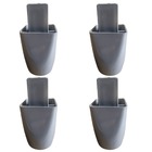 Pé Para Guarda Roupas 4 Unidades Roupeiro Redondo Ian Cinza