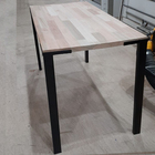 Pé para Mesa Aço 70cm até 60kg Preto 1 par Preto