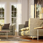 Pé para Mesa Aço 80cm até 50kg Prata Cilíndrico