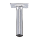 Pé para Móveis Aço 10cm até 40kg Prata Cilíndrico