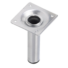 Pé para Móveis Aço 10cm até 40kg Prata Cilíndrico