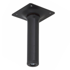 Pé para Móveis Aço 10cm até 40kg Preto Cilíndrico