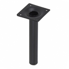 Pé para Móveis Aço 15cm até 40kg Preto Cilíndrico