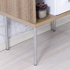 Pé para Móveis Aço 30cm até 40kg Prata Cilíndrico