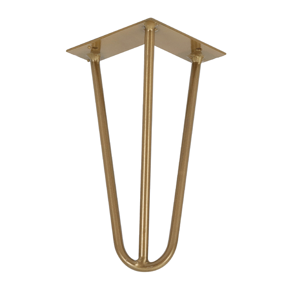 Pé para Móveis Aço Carbono 20cm 120kg Dourado Hairpin Leg 1 peça