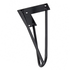Pé para Móveis Aço Carbono 20cm 120kg Preto Hairpin Leg 1 peça