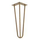 Pé para Móveis Aço Carbono 30cm 120kg Dourado Hairpin Leg 1 peça