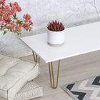 Pé para Móveis Aço Carbono 30cm 120kg Dourado Hairpin Leg 1 peça