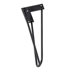 Pé para Móveis Aço Carbono 30cm 120kg Preto Hairpin Leg 1 peça