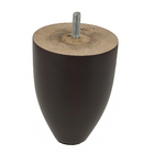 Pé para Sofá Pinus 10cm até 30kg Tabaco Verniz Cônico