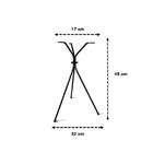 Pé Perna Para Mesa Sala Apoio Mesinha 45cm Metal