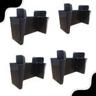 Pé Reforçado Para Guarda Roupa - Kit 25 Un Ivy Preto