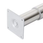 Pé Regulável para Mesa Aço 70 até 110cm até 70kg Prata Cilíndrico