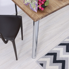 Pé Regulável para Mesa Aço 70 até 110cm até 70kg Prata Cilíndrico