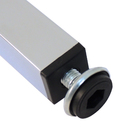 Pé Regulável para Móveis Ferro 10cm até 11,5cm 50kg Prata Cromado Reto